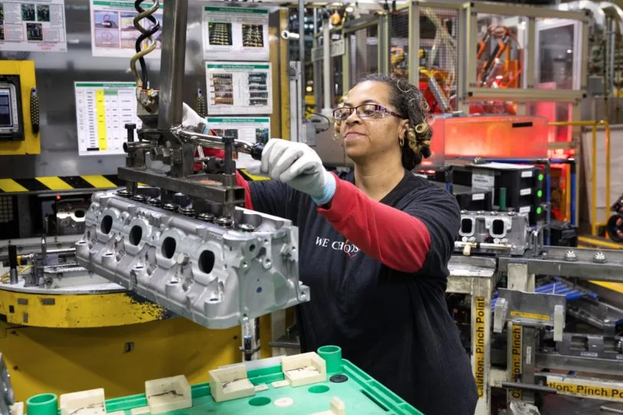 Working in a GM plant.