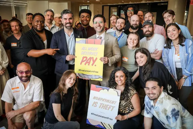 Freelancers Union members at a community event.